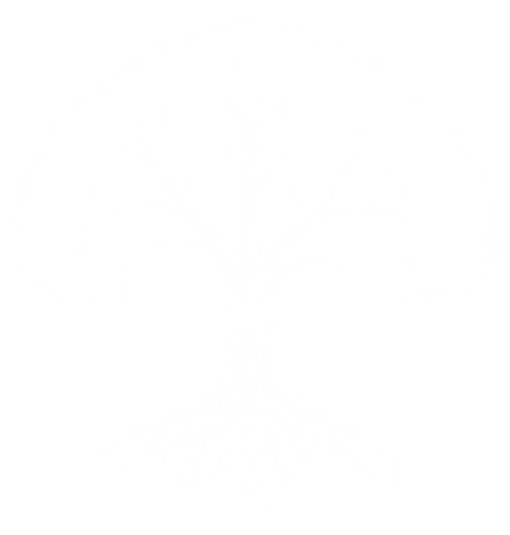 Hugfesta's gold engraved tree with visible roots